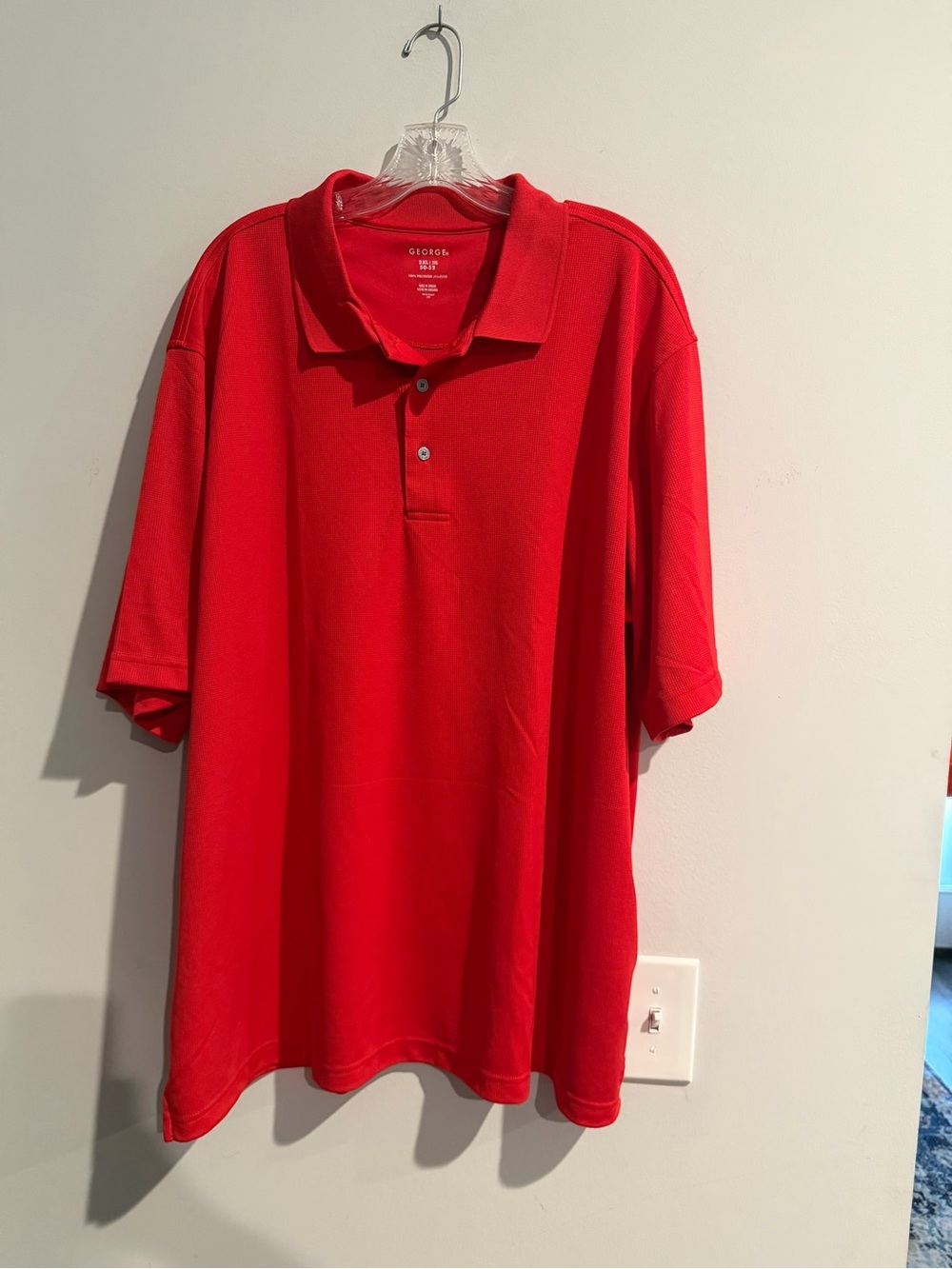 NWOT George Men’s Bright Red Short-Sleeve Polo